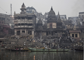 Manik Karna Kremationsstätte in Varanasi (Banaras), Indien © Eric Parker