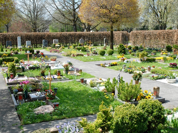 Grabstellen auf dem Friedhof - Zentralfriedhof in Kempten (Allgäu)